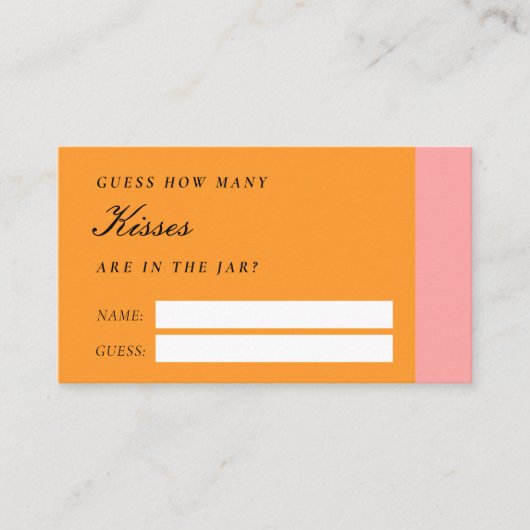 ラブアットファーストスピリッツどれくらいのキスブライダルシャワー エンクロージャーカード (正面)