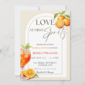 ラブアットファーストスピリッツアペロルカクテルブライダルシャワー 招待状 (正面)