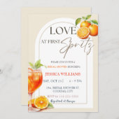 ラブアットファーストスピリッツアペロルカクテルブライダルシャワー 招待状 (正面/裏面)