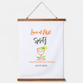 ラブアットファーストスピリッツオレンジのブラックブライダルシャワーgl 吊り下げ型タペストリー