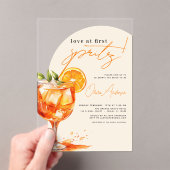 ラブアットファーストスピリッツオレンジブライダルシャワー アクリル招待状 (インサイチュ (ポータブル))
