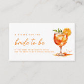 ラブアットファーストスピリッツオレンジブライダルシャワー エンクロージャーカード (正面)