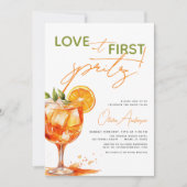 ラブアットファーストスピリッツオレンジブライダルシャワー 招待状 (正面)