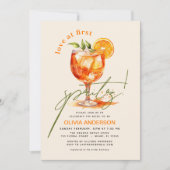 ラブアットファーストスピリッツオレンジブライダルシャワー 招待状 (正面)