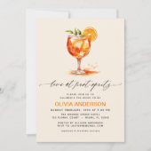 ラブアットファーストスピリッツオレンジブライダルシャワー 招待状 (正面)