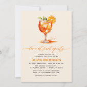 ラブアットファーストスピリッツオレンジブライダルシャワー 招待状 (正面)