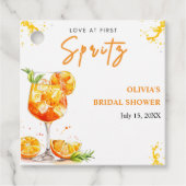 ラブアットファーストスピリッツカクテルオレンジブライダルシャワー フェイバータグ (正面)