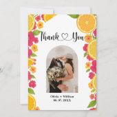 ラブアットファーストスピリッツシトラスオレンジブライダルシャワー サンキューカード (正面)