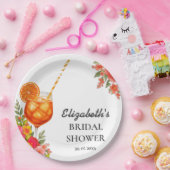 ラブアットファーストスピリッツシトラスオレンジブライダルシャワー ペーパープレート (パーティー)