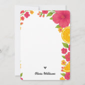 ラブアットファーストスピリッツシトラスオレンジブライダルシャワー 招待状 (裏面)