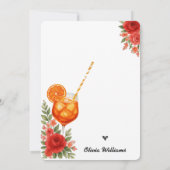 ラブアットファーストスピリッツシトラスオレンジブライダルシャワー 招待状 (裏面)