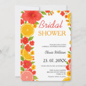 ラブアットファーストスピリッツシトラスオレンジブライダルシャワー 招待状 (正面)