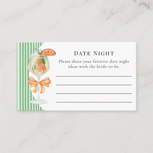 ラブアットファーストスピリッツデイトナイトブライダルシャワー エンクロージャーカード (正面)