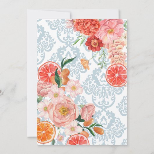 ラブアットファーストスピリッツフローラオレンジブライダルシャワー 招待状 (裏面)