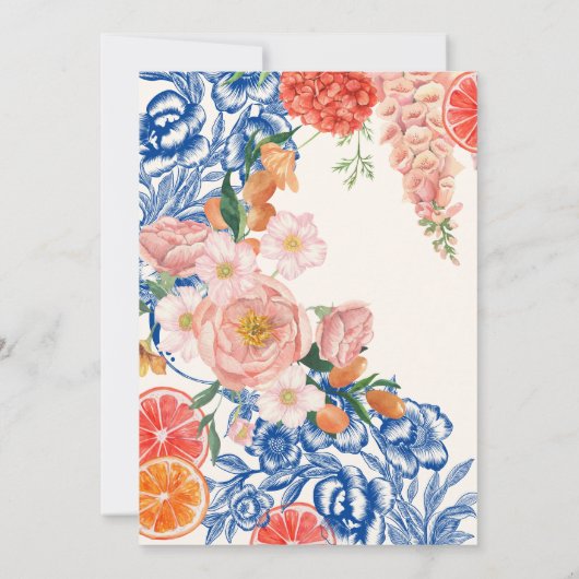 ラブアットファーストスピリッツフローラオレンジブライダルシャワー 招待状 (裏面)