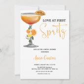 ラブアットファーストスピリッツブライダルシャワーカクテルドリンク 招待状 (正面)