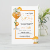 ラブアットファーストスピリッツブライダルシャワーカクテルモダン 招待状 (スタンド正面)