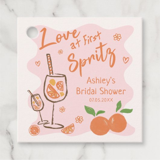ラブアットファーストスピリッツブライダルシャワーメッセージカード フェイバータグ (正面)