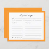 ラブアットファーストスピリッツブライダルシャワーレシピカード (正面/裏面)