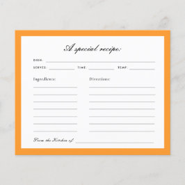 ラブアットファーストスピリッツブライダルシャワーレシピカード