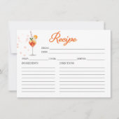 ラブアットファーストスピリッツブライダルシャワーレシピカード 招待状 (正面)