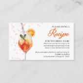 ラブアットファーストスピリッツブライダルシャワーレシピリクエスト エンクロージャーカード (正面)