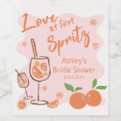 ラブアットファーストスピリッツブライダルシャワーワインラベル ワインラベル (シングルラベル)