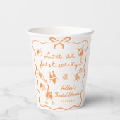 ラブアットファーストスピリッツブライダルシャワー紙カップ 紙コップ (裏面)