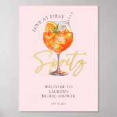 ラブアットファーストスピリッツブライダルシャワー金ゴールド 箔ポスター (正面)