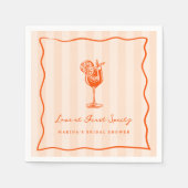 ラブアットファーストスピリッツブライダルシャワー スタンダードカクテルナプキン (正面)