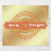 ラブアットファーストスピリッツブライダルシャワー スパークリングワインラベル (シングルラベル)