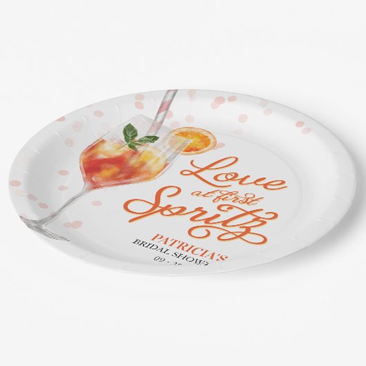 ラブアットファーストスピリッツブライダルシャワー ペーパープレート (アングル)