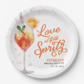 ラブアットファーストスピリッツブライダルシャワー ペーパープレート (正面)