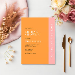 ラブアットファーストスピリッツモダンブライダルシャワー 招待状