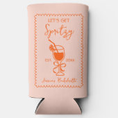 ラブアットファーストスピリッツ手描きブライダルシャワー スリム缶クーラー (正面)