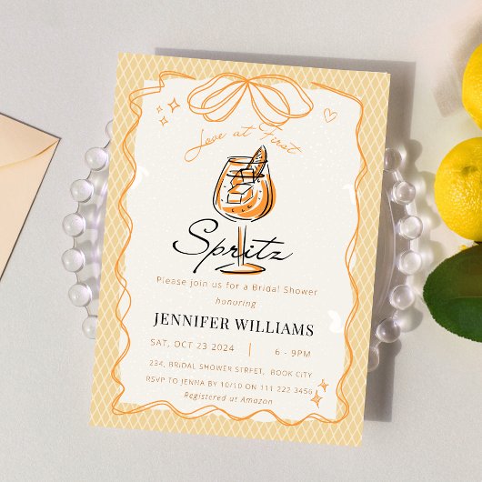 ラブアットファーストスピリッツ手描きブライダルシャワー 招待状