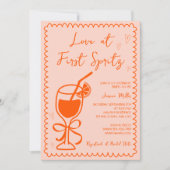 ラブアットファーストスピリッツ手描きブライダルシャワー 招待状 (正面)