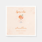 ラブアットファーストスピリッツ柑橘系ドリンクブライダルシャワー スタンダードカクテルナプキン (正面)