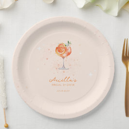 ラブアットファーストスピリッツ柑橘系ドリンクブライダルシャワー ペーパープレート
