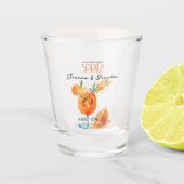 ラブアットファーストスピリッツ水カラー婚約パーティ ショットグラス (正面)
