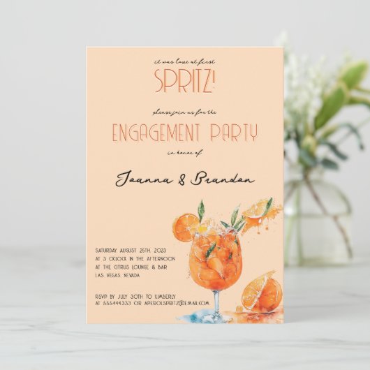 ラブアットファーストスピリッツ水カラー婚約パーティ セーブザデート (スタンド正面)