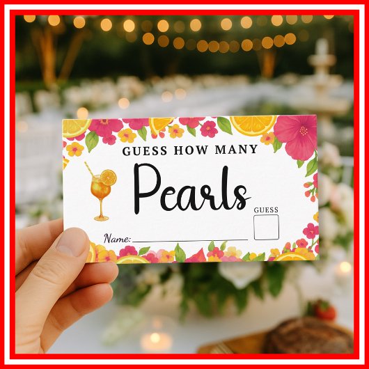 ラブアットファーストスピリッツ真珠ゲームブライダルシャワー エンクロージャーカード