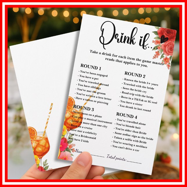 ラブアットファーストスピリッツ飲料もしブライダルシャワーゲーム (クリエイターアップロード済み)