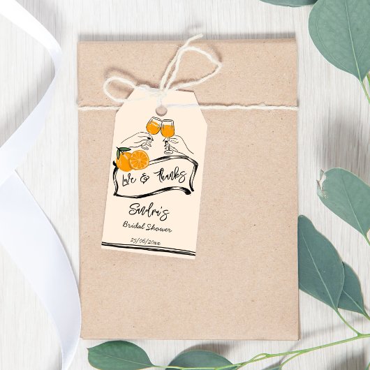 ラブアットファーストスピリッツ・レトロブライダルシャワーの好意 ギフトタグ