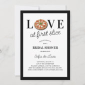 ラブアットファーストスライスピザイタリアンブライダルシャワー 招待状 (正面)