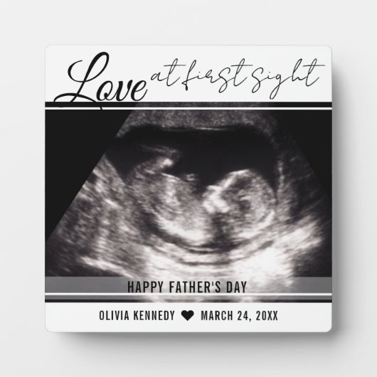 ラブアットファーストベビーソノグラム第1父の日 フォトプラーク (正面)