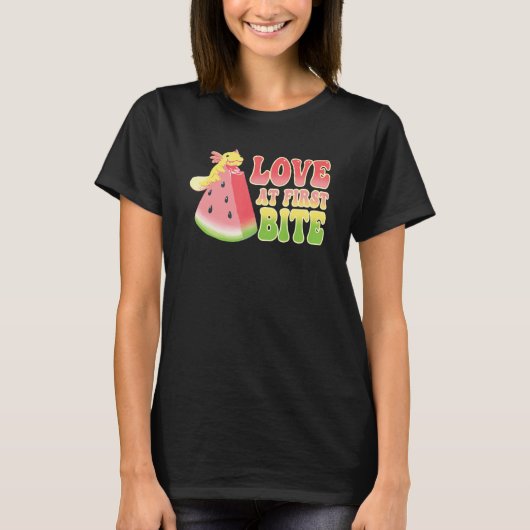 ラブアットファースト一口スイカAxolotlスナック Tシャツ (正面)
