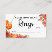 ラブアットファースト推測何人のリングや輪ブライダル エンクロージャーカード (正面)