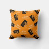 ラブアットファースト・バイト・ハロウィーンパターン クッション (裏面)