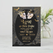 ラブアットファーストFrightハロウィンカップルのシャワー 招待状 (スタンド正面)